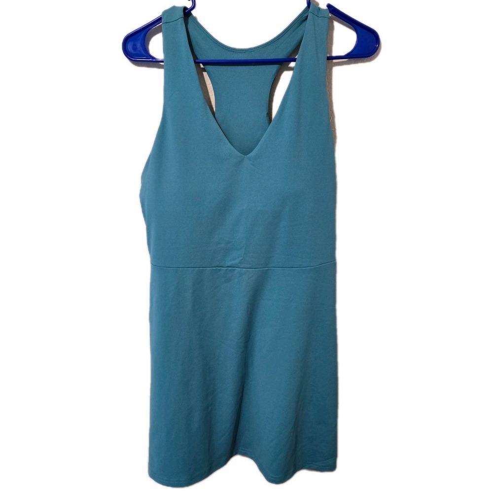 Fabletics On The Go Built In Bra Athletic Dress Teal Size Meadium NWT
